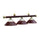 3 LT-54'' BILLIARD LIGHT-BURGANDY