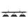 3 LT-54'' BILLIARD LIGHT-MATTE BLACK & STAINLESS
