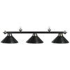 3 LT-54'' BILLIARD LIGHT-LEATHER/BLACK