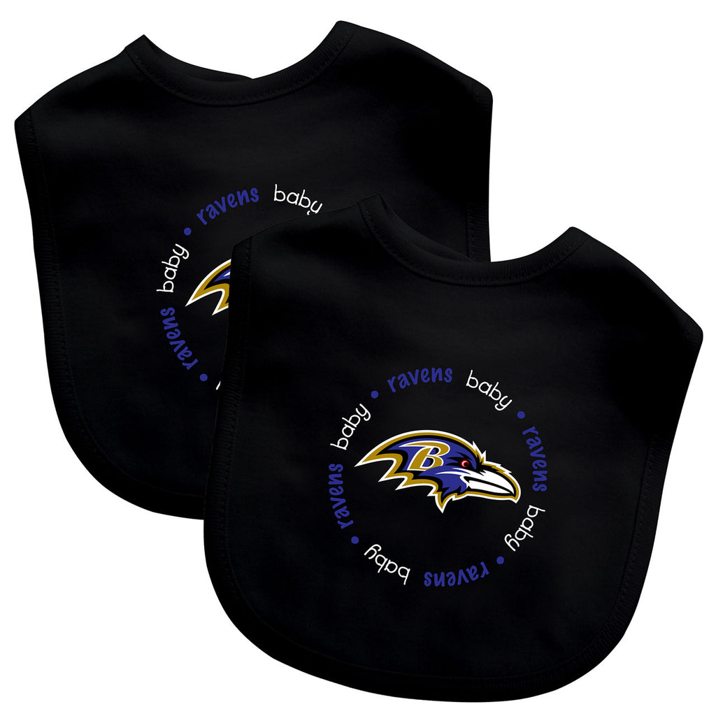 Baltimore Ravens Baby Bib 2 Pack - Masterpieces Puzzle Company