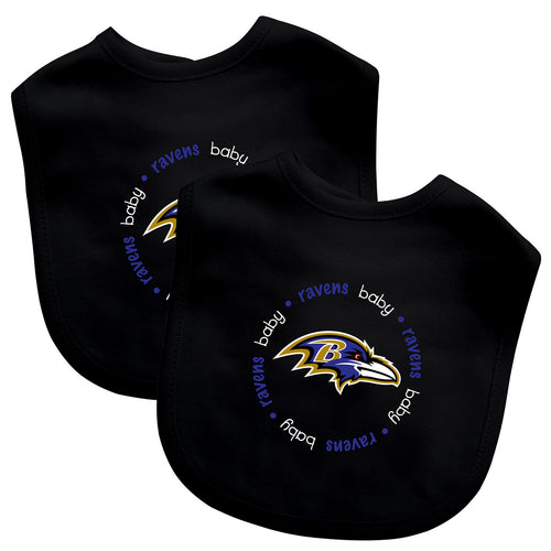 Baltimore Ravens Baby Bib 2 Pack - Masterpieces Puzzle Company