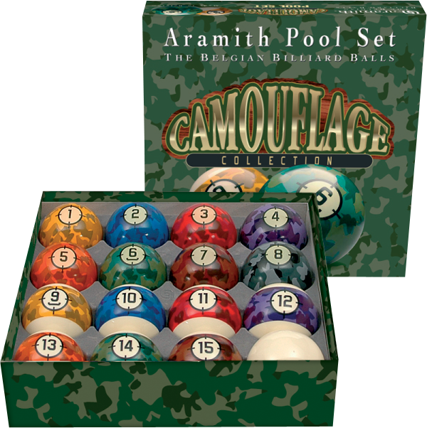 Aramith BBCAM Camouflage Ball Set Billiard Balls