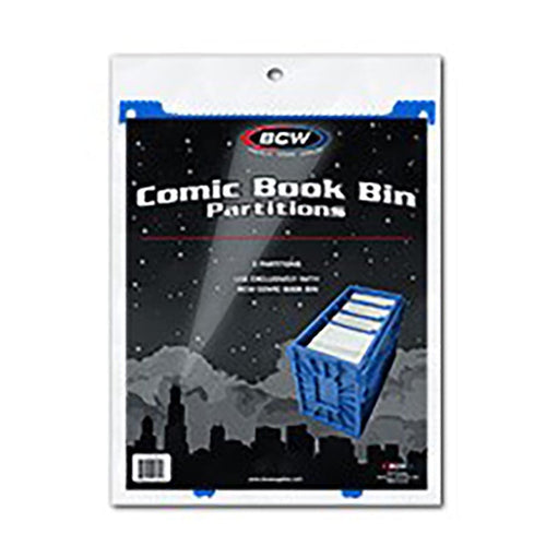 Comics And Art - Bcw Supplies: Comic Book Bin Partitions: Blue 3Ct (1-Cbp-Blu)
