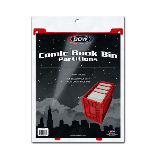 Comics And Art - Bcw Supplies: Comic Book Bin Partitions: Red 3Ct (1-Cbp-Red)
