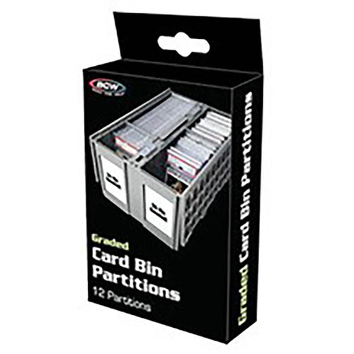 Bcw Supplies: Graded Card Bin Partitions: Gray (1-Ccp-G-Gry) (12Ct)