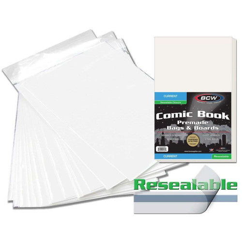 Comics And Art - Bcw Supplies: Current Comic Bags 6 7/8X10 1/5 Resealable 100Ct (1-Cur-R)