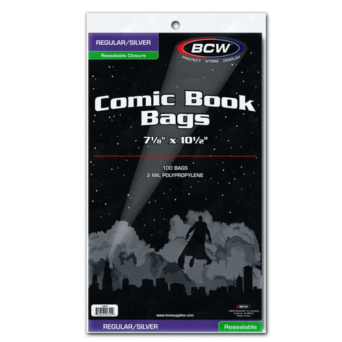 Comics And Art - Bcw Supplies: Silver Age Comic Bags 7 1/8X10 1/2 Resealable (1-Sil-R)