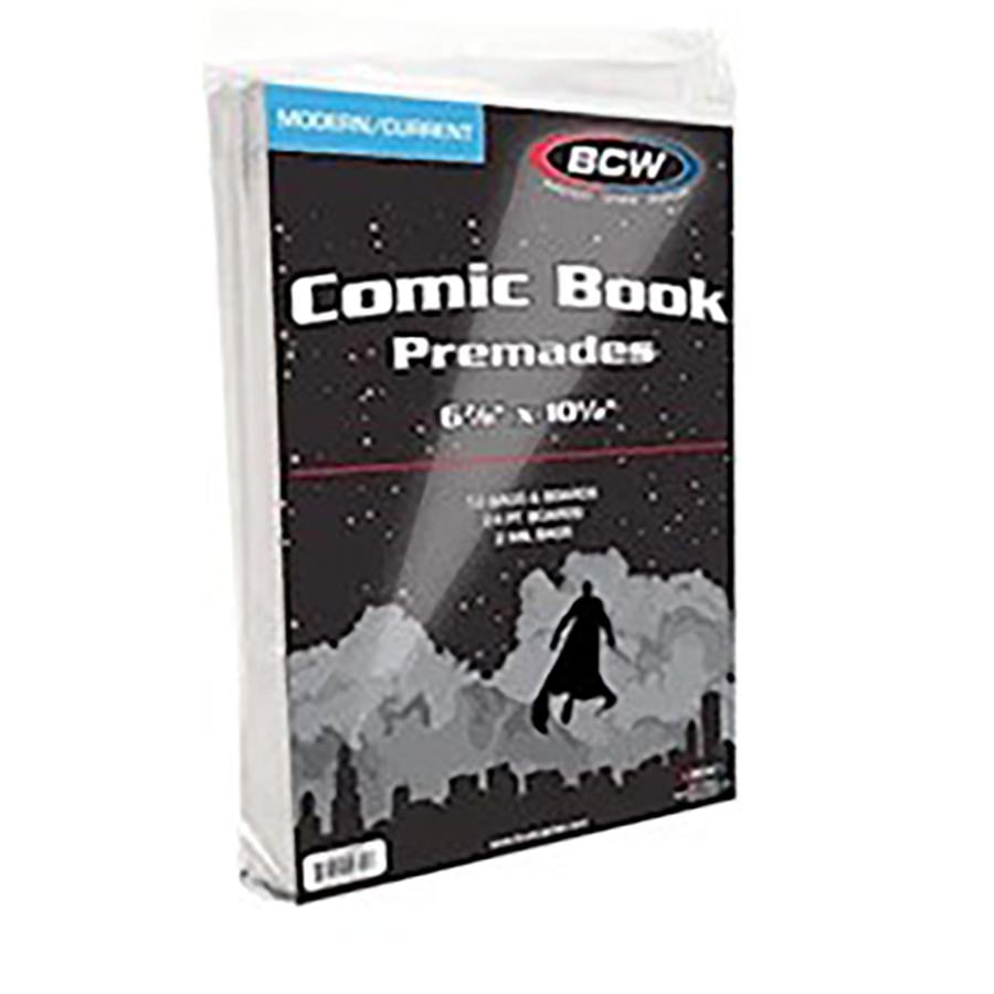 Comics And Art - Bcw Supplies: Board And Bag Premades: 50Ct Current Comic Book (1-Cur-Bagbrd)