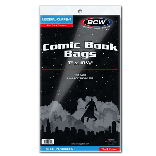 Comics And Art - Bcw Supplies: Current Comic Bags Thick 100Ct (1-Cur-Thick)