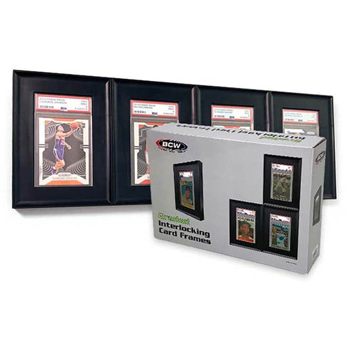 Bcw Supplies: Interlocking Graded Card Frames: Black (4Ct)