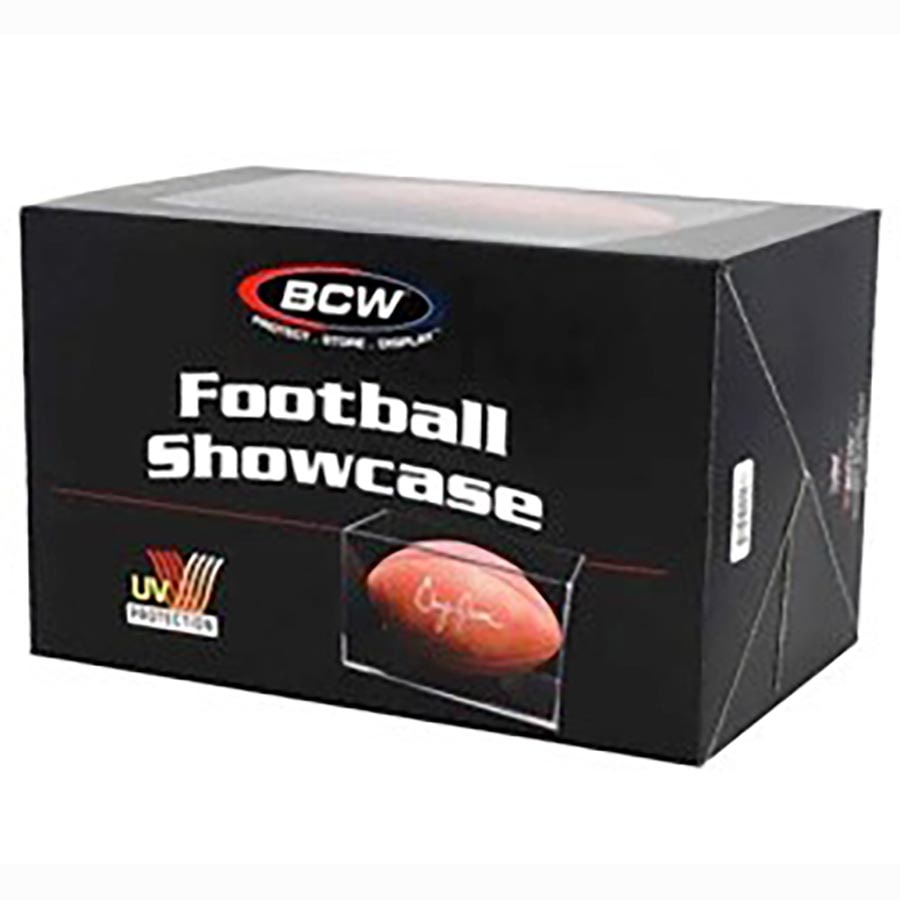 Bcw Showcase - Bcw Supplies: Uv Showcase: Football Showcase With Black Stand (1-Sc-Fb-Uv)