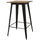 AmeriHome SWPUBTB 24 x 24 in. Pub-Height Black Table with Rosewood Top & Metal Legs, Seats 2 to 4