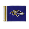 Baltimore Ravens Flag 12x17 Striped Utility - Rico Industries