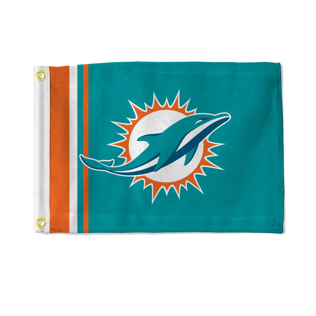 Miami Dolphins Flag 12x17 Striped Utility - Rico Industries