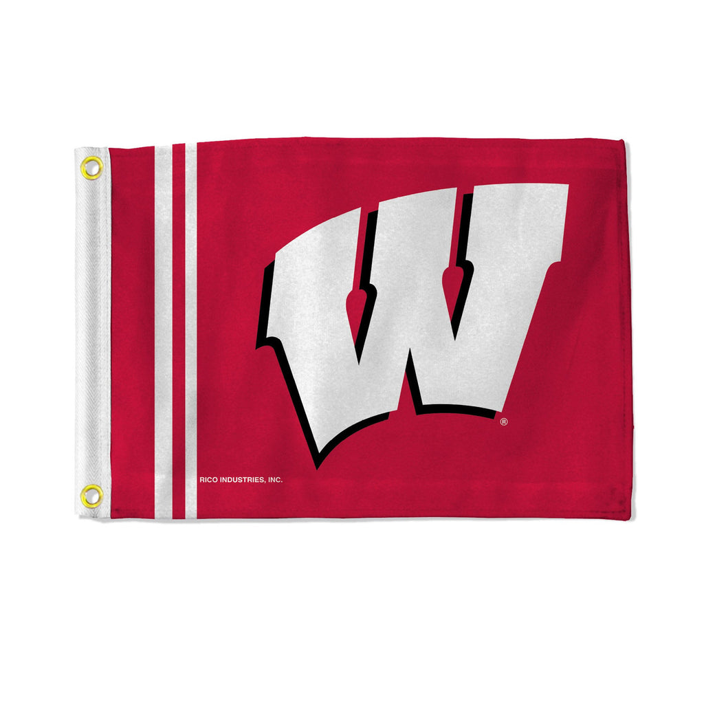 Wisconsin Badgers Flag 12x17 Striped Utility - Rico Industries