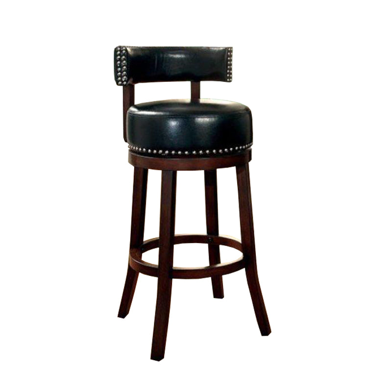 Shirley Contemporary 24 in. Barstool With pu Cushion Set of 2 Black BM131351 - Benzara