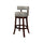 Shirley Contemporary 24 in. Barstool With pu Cushion Gray Set of 2 BM131352 - Benzara
