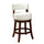 Shirley Contemporary 24 in. Barstool With pu Cushion White Finish Set of 2 BM131354 - Benzara