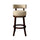 Lynsey Contemporary 24 in.Barstool With linen Cushion Beige Finish Set of 2 BM131355 - Benzara
