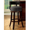 Lynsey Contemporary 24 in.Barstool With linen Cushion Gray Finish Set of 2 BM131356 - Benzara