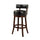 Shirley Contemporary 29 in. Barstool With pu Cushion Black Finish Set of 2 BM131358 - Benzara