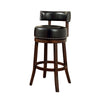 Shirley Contemporary 29 in. Barstool With pu Cushion Black Finish Set of 2 BM131358 - Benzara