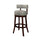 Shirley Contemporary 29 in. Barstool With pu Cushion Gray Finish Set of 2 BM131359 - Benzara