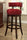 Shirley Contemporary 29 in. Barstool With pu Cushion Red Finish Set of 2 BM131360 - Benzara