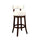 Shirley Contemporary 29 in. Barstool With pu Cushion White Finish Set of 2 BM131361 - Benzara