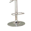 Leatherette Adjustable Bar Stool with Metal Tubular Support Purple BM131408 - Benzara