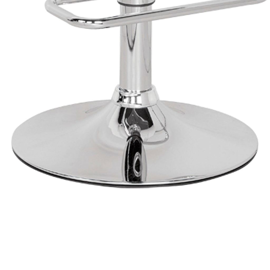 Smart Looking Adjustable Stool with Swivel Clear & Chrome BM157348 - Benzara