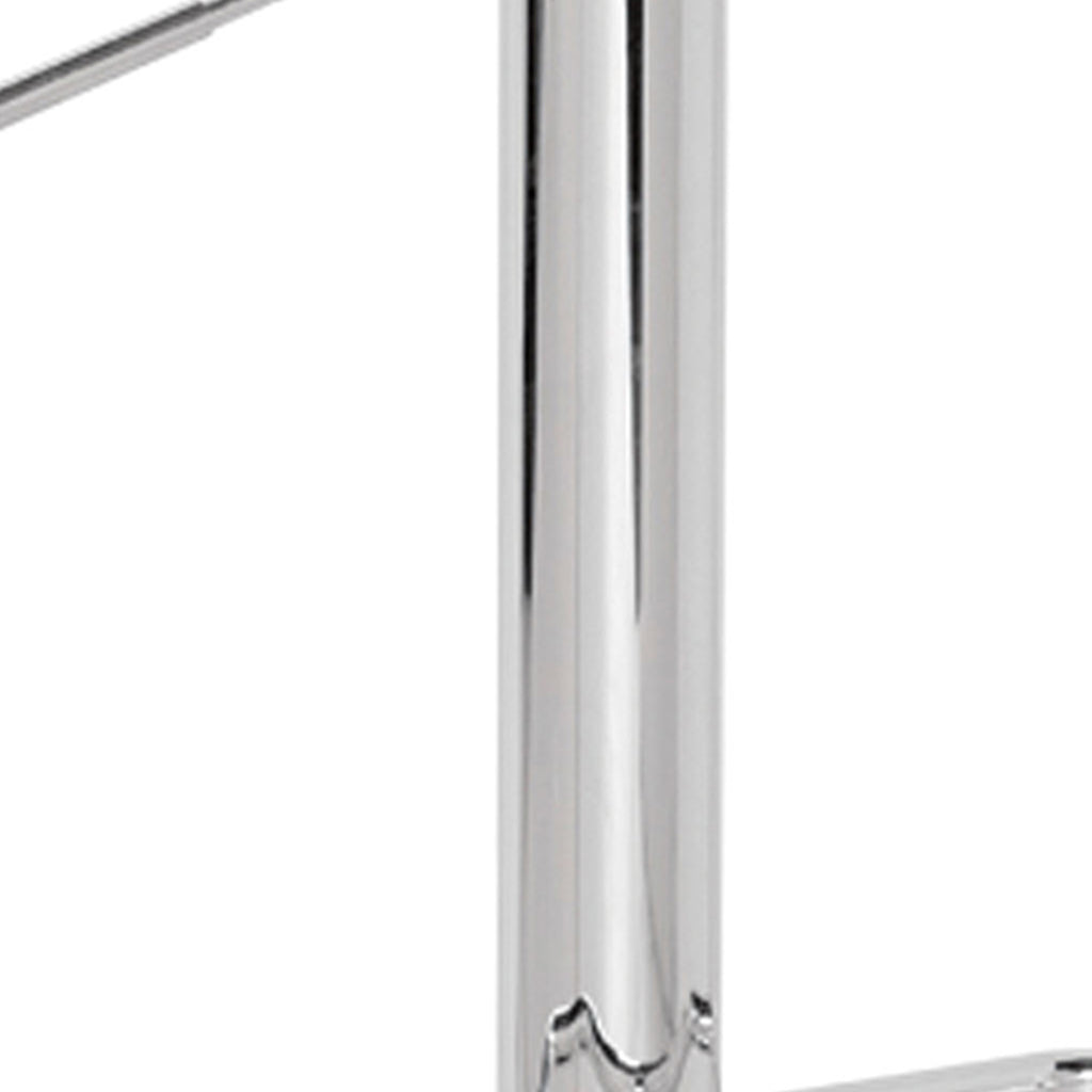 Smart Looking Adjustable Stool with Swivel Clear & Chrome BM157348 - Benzara