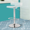 Smart Looking Adjustable Stool with Swivel Clear & Chrome BM157348 - Benzara