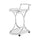 Captivating Serving Cart With 2 Frosted Glass Shelves Silver BM160282 - Benzara