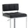 Adjustable Contemporary Metal Bar Stool Black & Silver BM160763 - Benzara