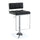 Adjustable Contemporary Metal Bar Stool Black & Silver BM160763 - Benzara