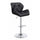 Adjustable Diamond Bar Stool with Chrome Base Black Set of 2 BM160772 - Benzara