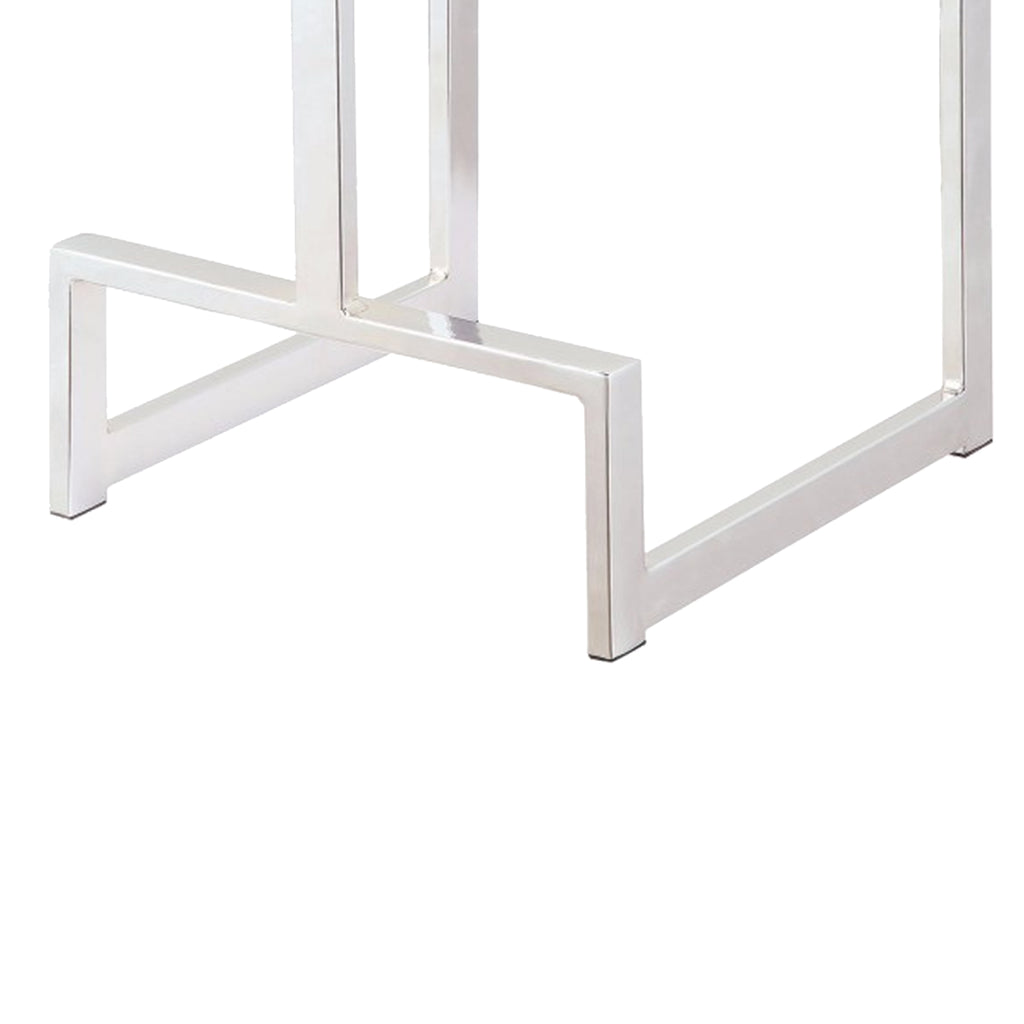 Metal Counter Height Stool Grey BM163691 - Benzara