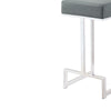 Metal Counter Height Stool Grey BM163691 - Benzara