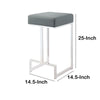 Metal Counter Height Stool Grey BM163691 - Benzara