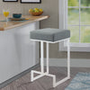 Metal Counter Height Stool Grey BM163691 - Benzara