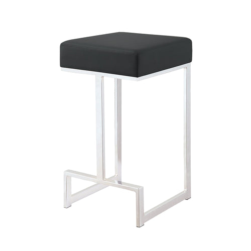 Metal Counter Height Stool Black BM163692 - Benzara