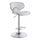 Modern Scooped Swivel Adjustable Bar Stool White Set of 2 BM163753 - Benzara