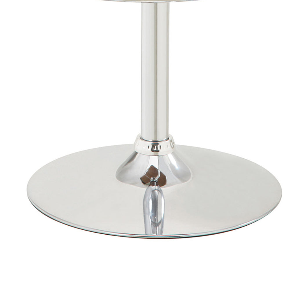 Mid Century Small Back Adjustable Bar Height Stool Cream & Walnut BM163783 - Benzara