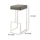 31 Inch Modern Bar Stool Vegan Faux Leather Backless Chrome Silver BM168067 - Benzara