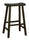 Wooden 29 in. Counter Height Stool with Saddle Seat Black Set Of 2 BM175977 - Benzara