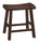 Wooden 18 in. Counter Height Stool with Saddle Seat Warm Cherry Brown Set Of 2 BM175979 - Benzara