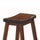 Wooden 24 in. Counter Height Stool with Saddle Seat Warm Cherry Brown Set Of 2 BM175980 - Benzara