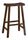 Wooden 29 in. Counter Height Stool with Saddle Seat Cherry Brown Set Of 2 BM175981 - Benzara