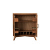 Wooden Small Bar Cabinet with Two Doors and Splayed Legs Brown BM186137 - Benzara